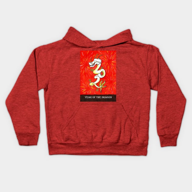 2024 Year of the Dragon Kids Hoodie by nicolejanes